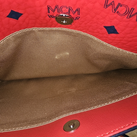 MCM Red Leather Handbag (NWT & COA) - Picture 3 of 9
